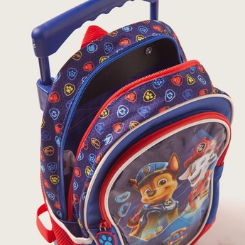 Paw Patrol Printed Trolley Backpack with Retractable Handle - 14 inches