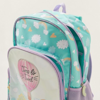 Juniors Printed 16-inch Trolley Backpack with Lunch Bag and Pencil Pouch