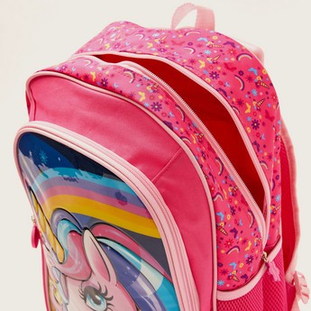 Juniors Unicorn Print 3-Piece Trolley Backpack Set - 14 inches