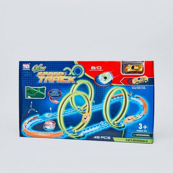 Tengleader Glow Power 49-Pieces Speed Track Racer Set