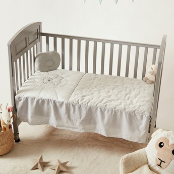 Giggles Bear Embroidered 3-Piece Bedding Set - 130x70 cms