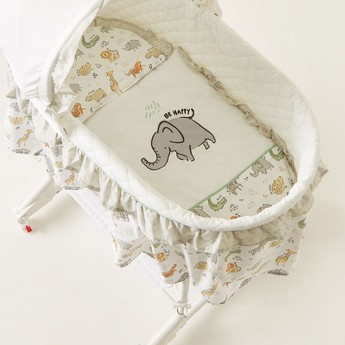 Juniors Printed Bassinet with Canopy