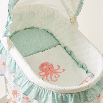 Juniors Printed Bassinet with Canopy