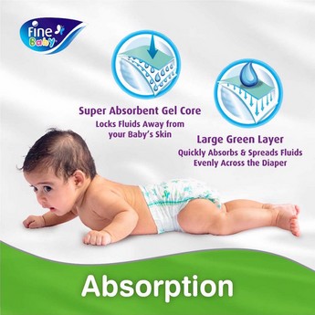 Fine Baby DoubleLock Technology Size 3 Medium 84-Diaper Pack - 4-9 kgs