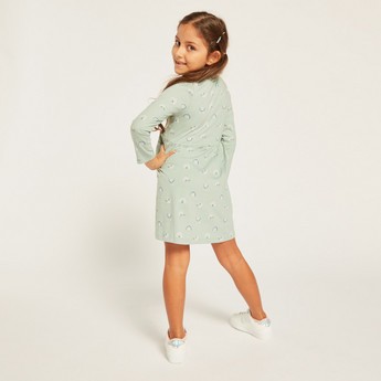 Juniors Printed Knit Dress with Long Sleeves - Set of 3