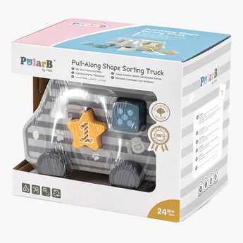 PolarB Pull-Along Shape Sorting Truck Toy