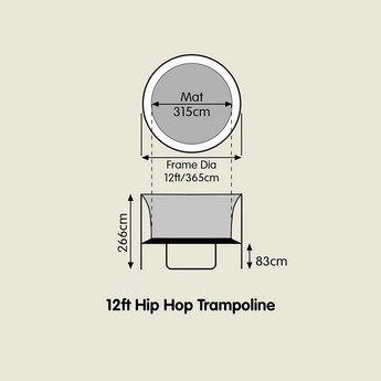 Mookie Hip Hop Trampoline - 12 feet