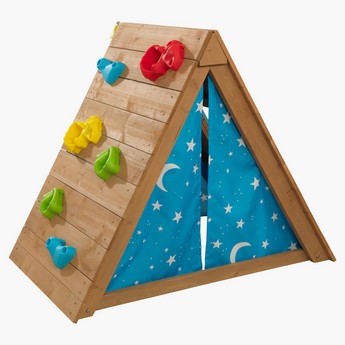 Kidkraft A-Frame Hideaway and Climber Playhouse Set