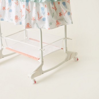 Juniors Printed Bassinet with Canopy