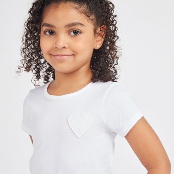 Juniors Solid Round Neck Top - Set of 2