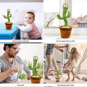 HYP Dancing Singing Talking Cactus Plush Toy