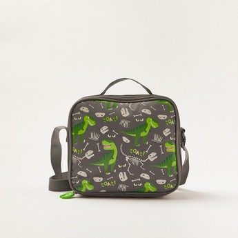 Maricart Dinosaur Print 16-inch Trolley Backpack with Lunch Bag and Pencil Pouch