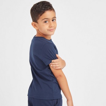 Juniors Solid T-shirt with Round Neck and Short Sleeves - Set of 2