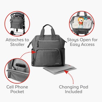 SkipHop Solid Diaper Backpack with Shoulder Straps