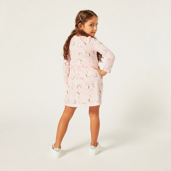 Juniors Printed Knit Dress with Long Sleeves - Set of 3