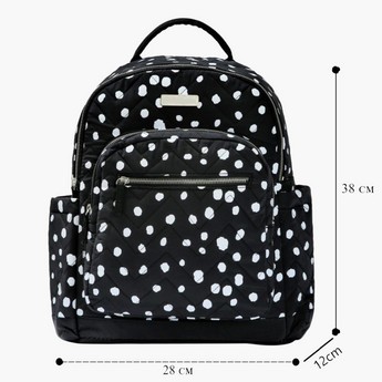 Little Story Printed Travel Diaper Backpack with Adjustable Straps