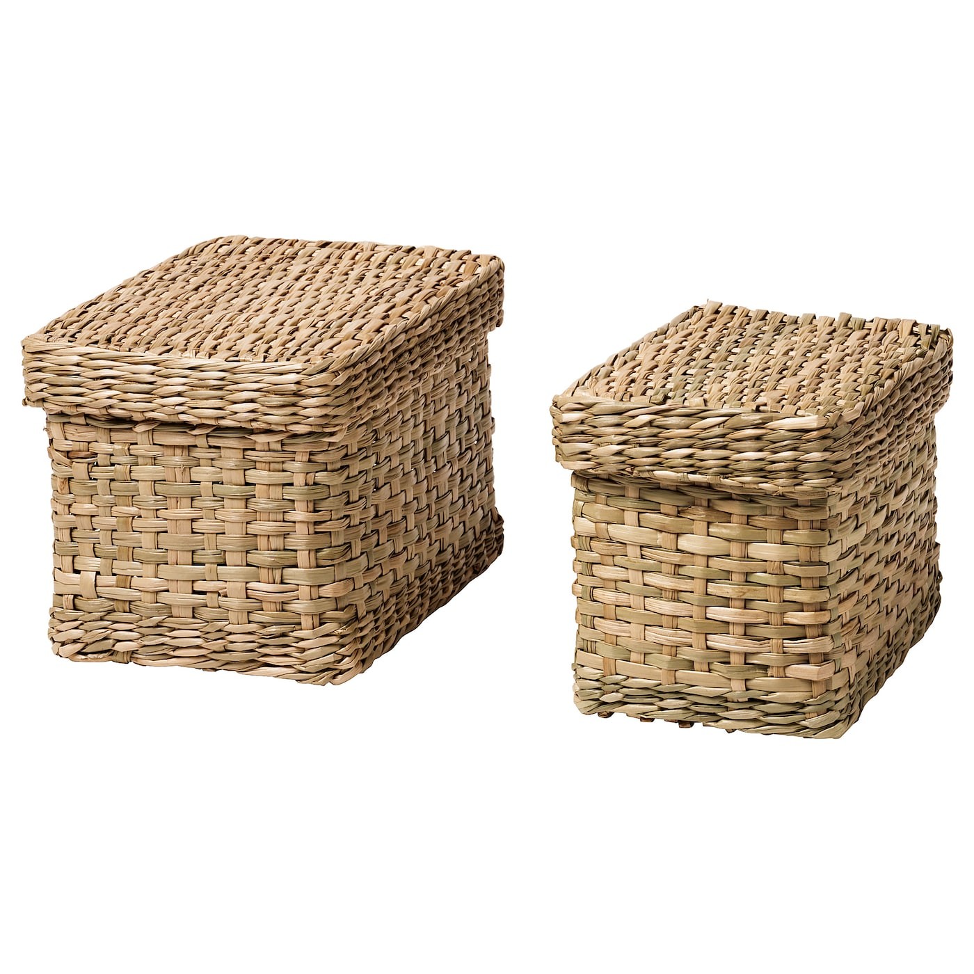 LURPASSA Box with lid, set of 2