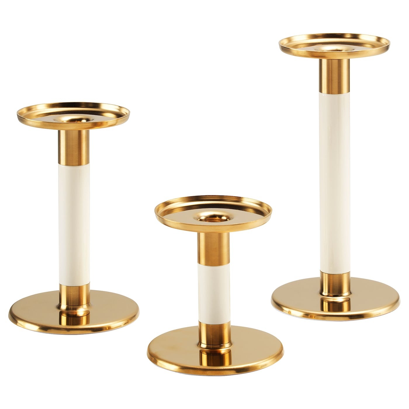 GLITTRIG Candlestick, set of 3