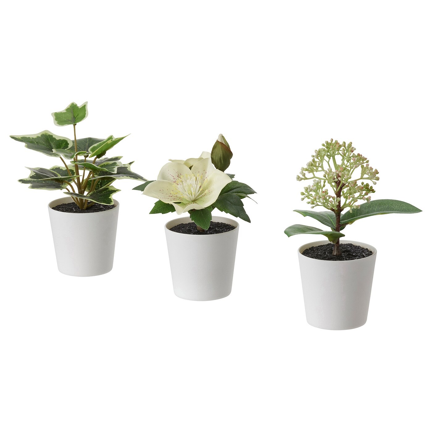 FEJKA Artifi potted plant w pot, set of 3