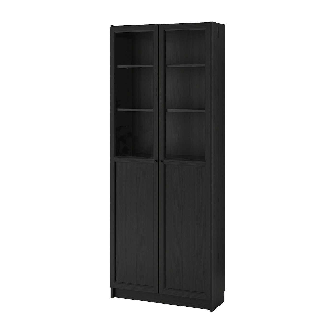 BILLY / OXBERG Bookcase with panel/glass doors