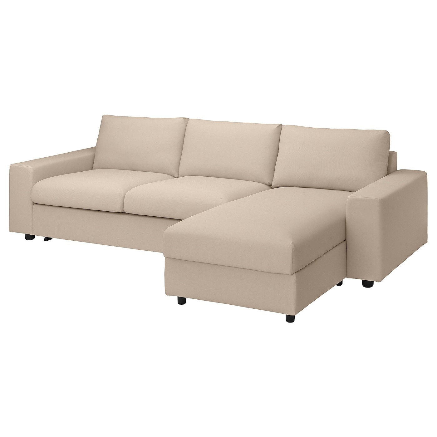 VIMLE Cover 3-seat sofa-bed w chaise lng