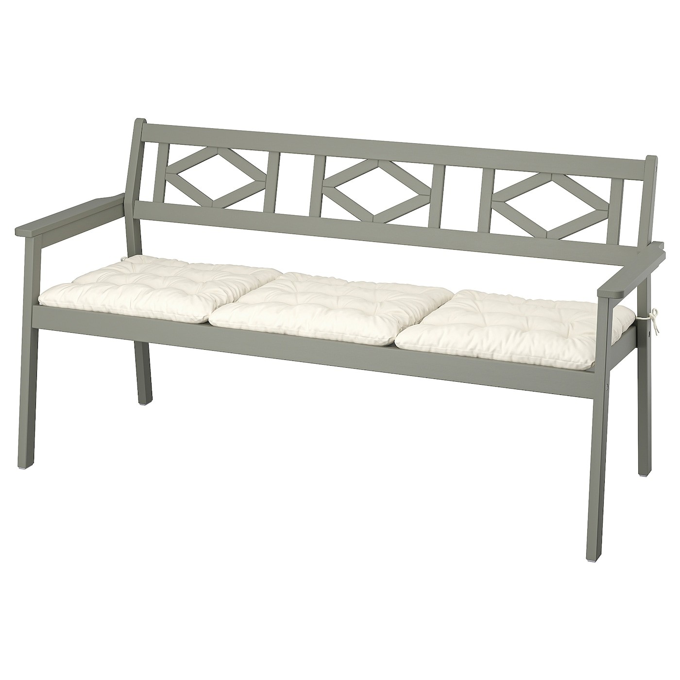 BONDHOLMEN Bench with backrest, outdoor