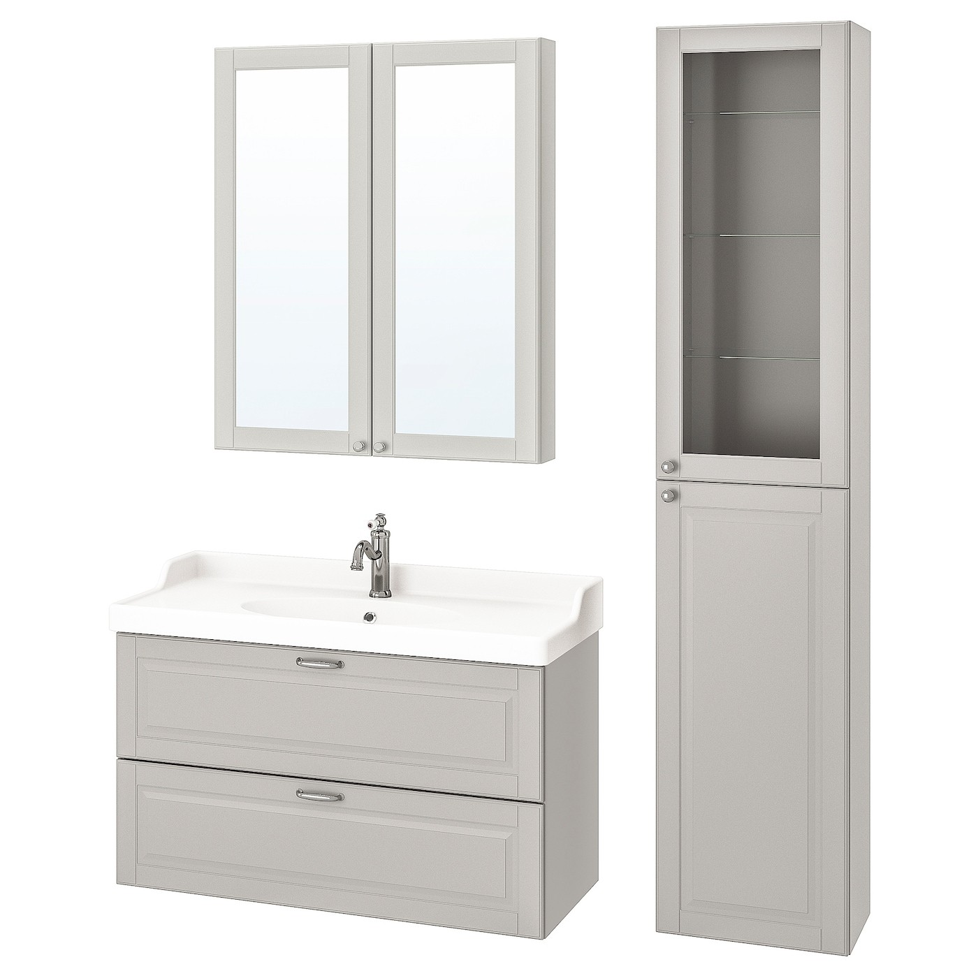 GODMORGON / RÄTTVIKEN Bathroom furniture, set of 5