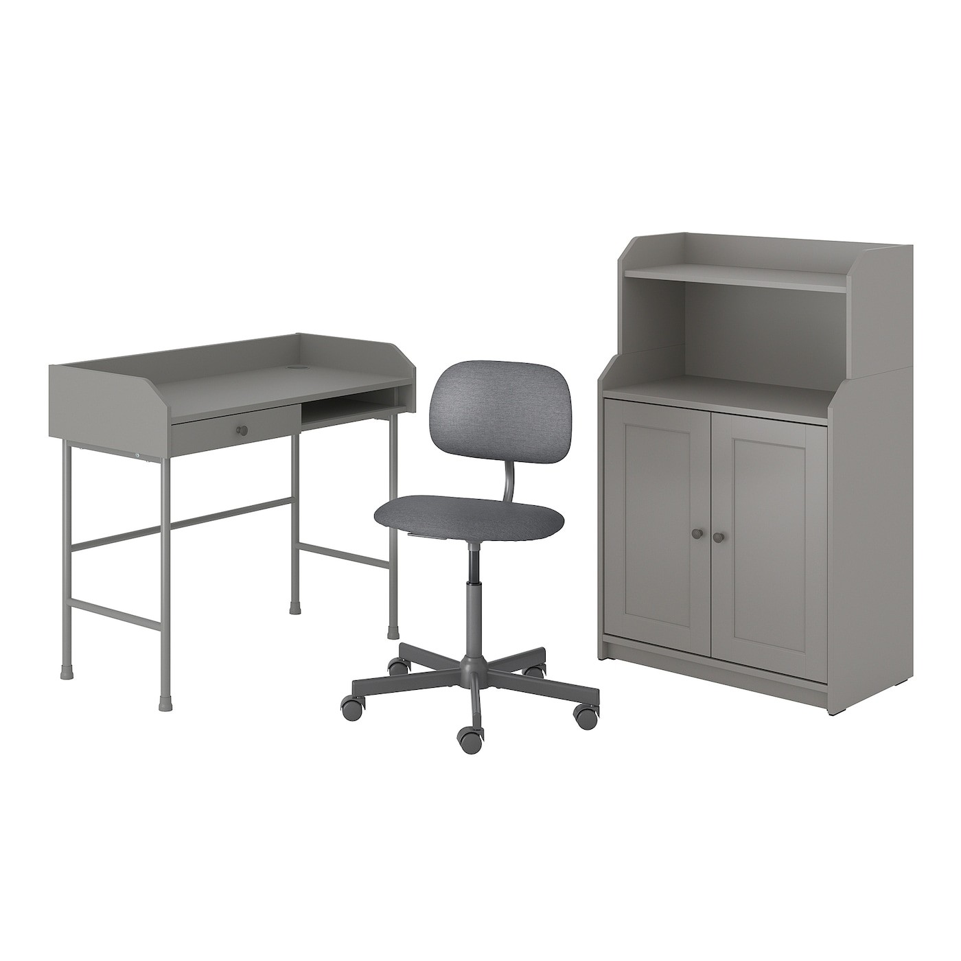 HAUGA/BLECKBERGET Desk and storage combination