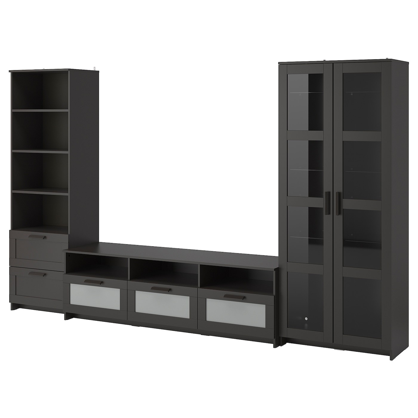 BRIMNES TV storage combination/glass doors