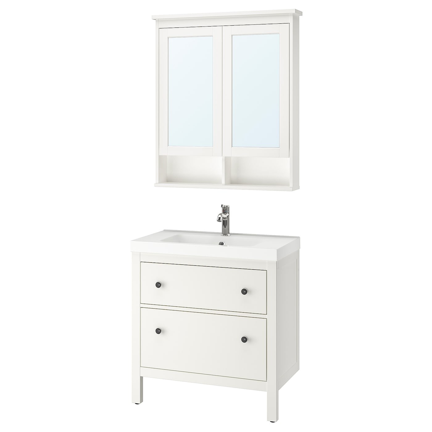 HEMNES / ODENSVIK أثاث الحمّام، طقم من 4