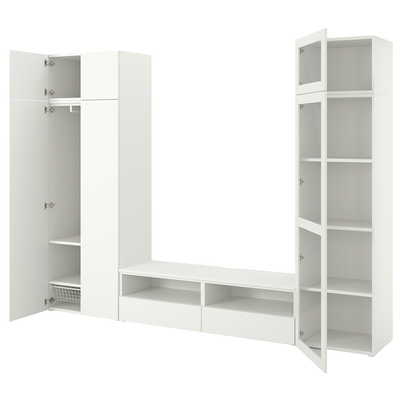 PLATSA TV/storage comb w 6 doors+2 drawers