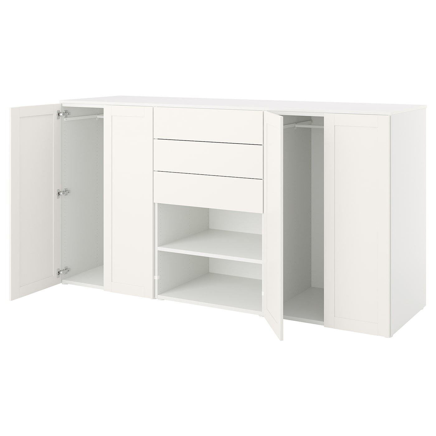 PLATSA Wardrobe with 4 doors+3 drawers