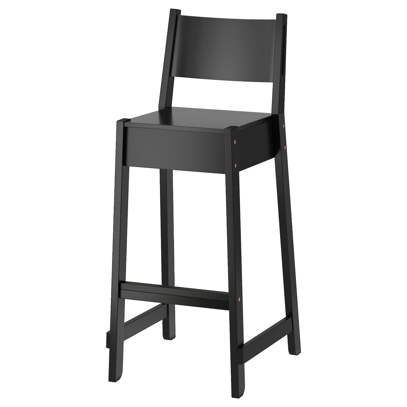 NORRÅKER Bar stool with backrest