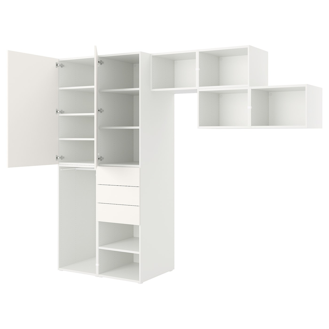 PLATSA Wardrobe with 2 doors+3 drawers