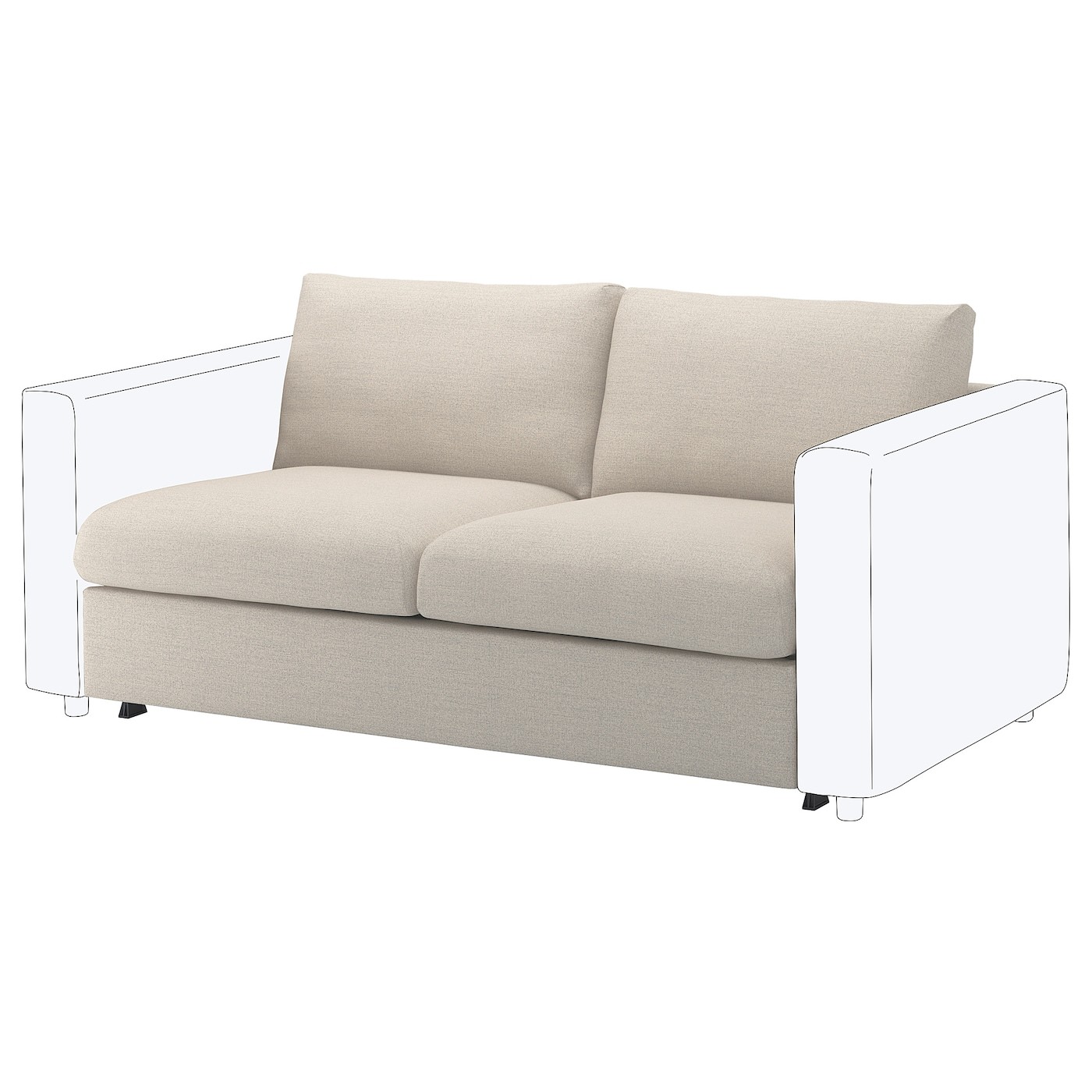 VIMLE 2-seat sofa-bed section