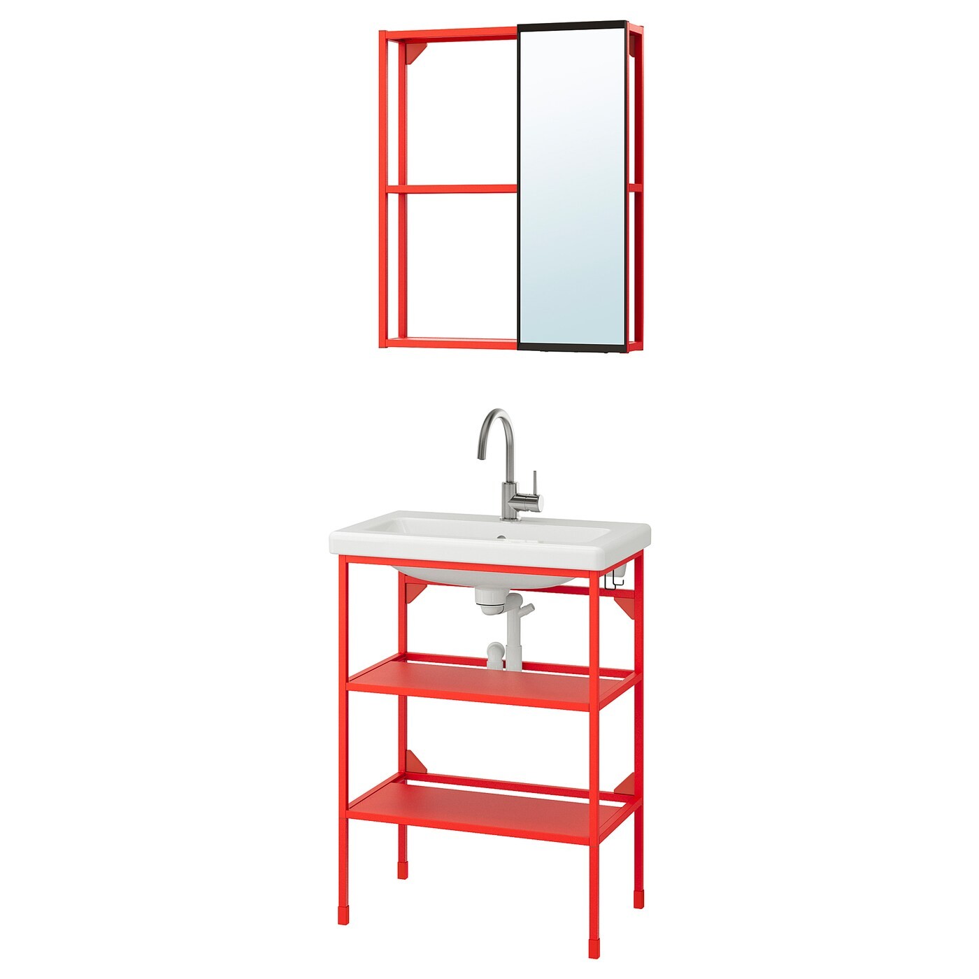 ENHET / TVÄLLEN Bathroom furniture, set of 9