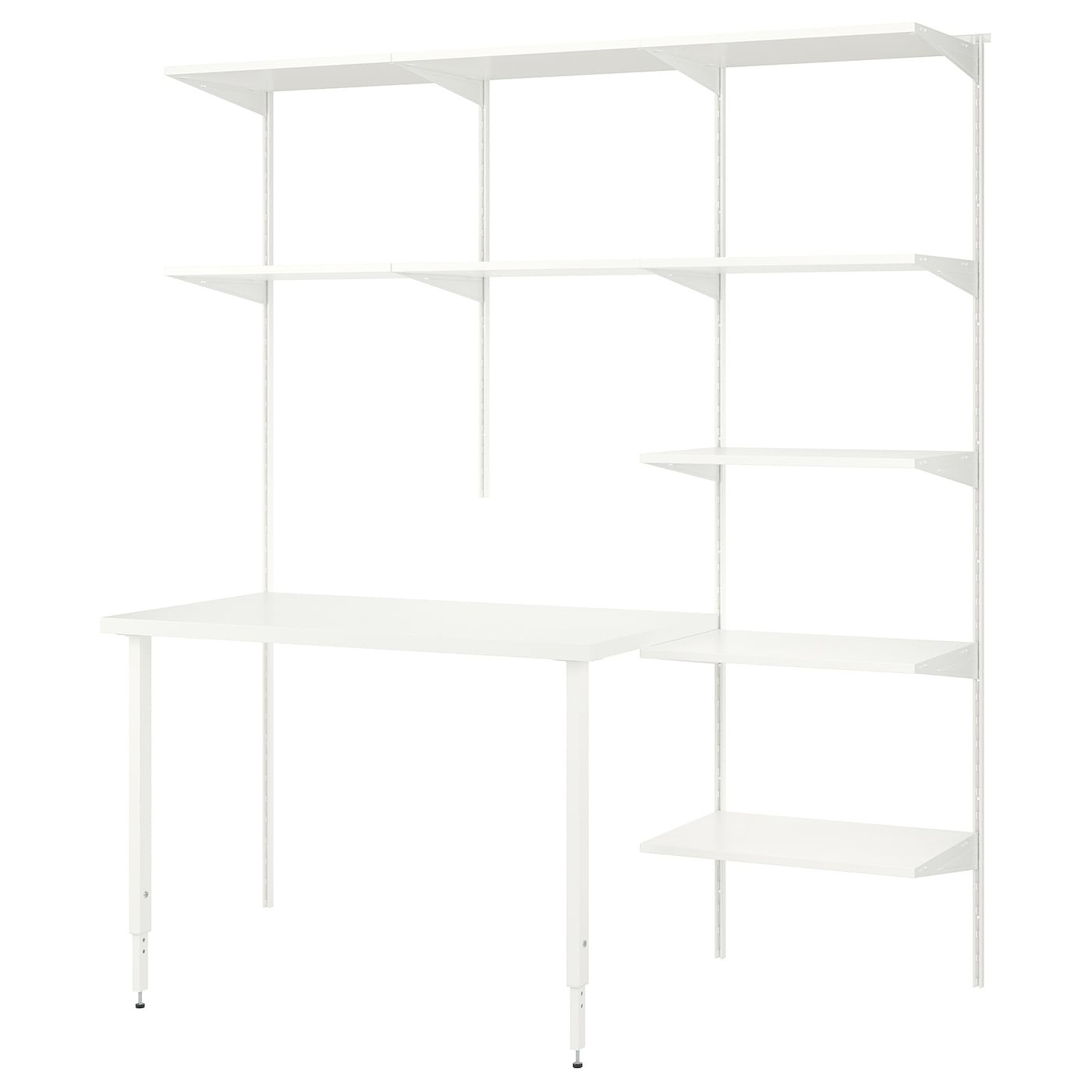 BOAXEL / LAGKAPTEN Shelving unit with table top