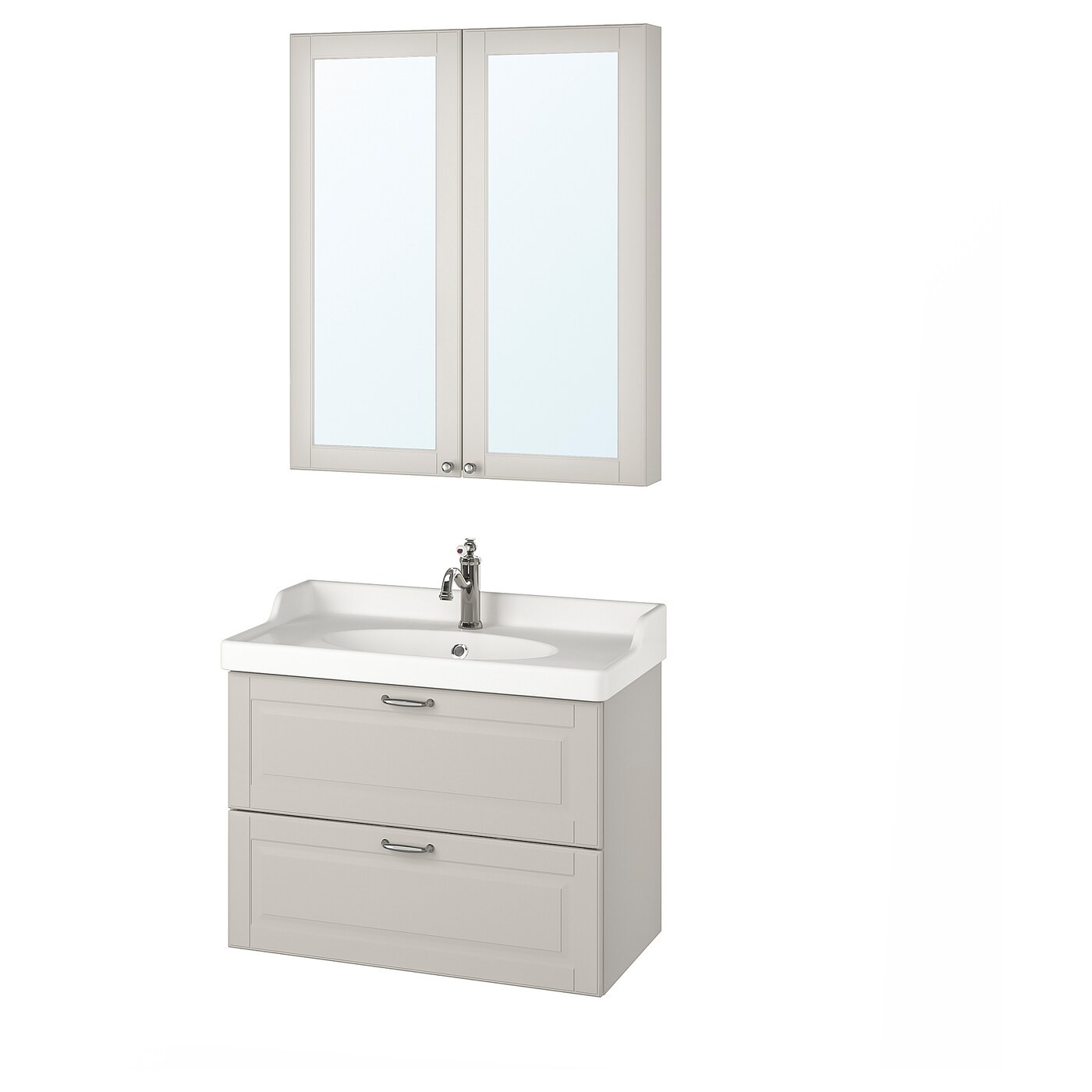 GODMORGON / RÄTTVIKEN Bathroom furniture, set of 4