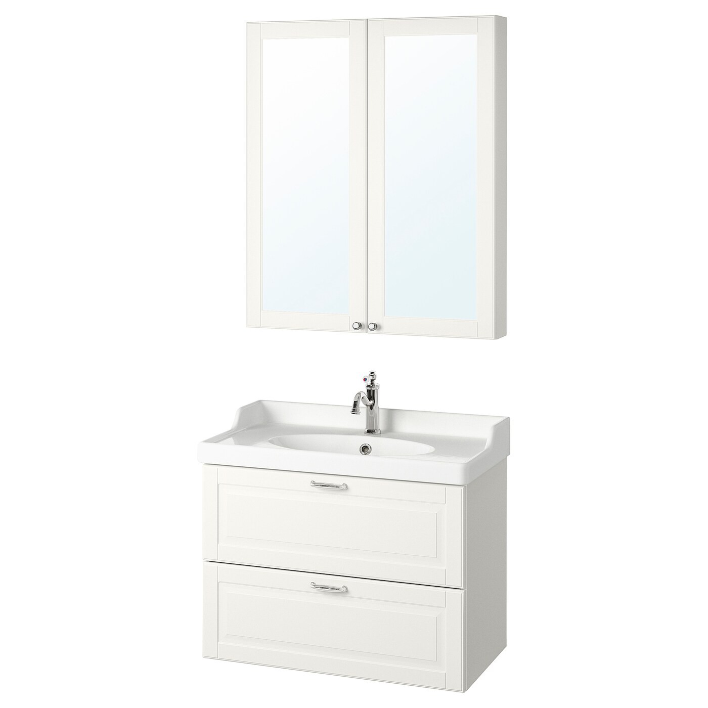 GODMORGON / RÄTTVIKEN Bathroom furniture, set of 4