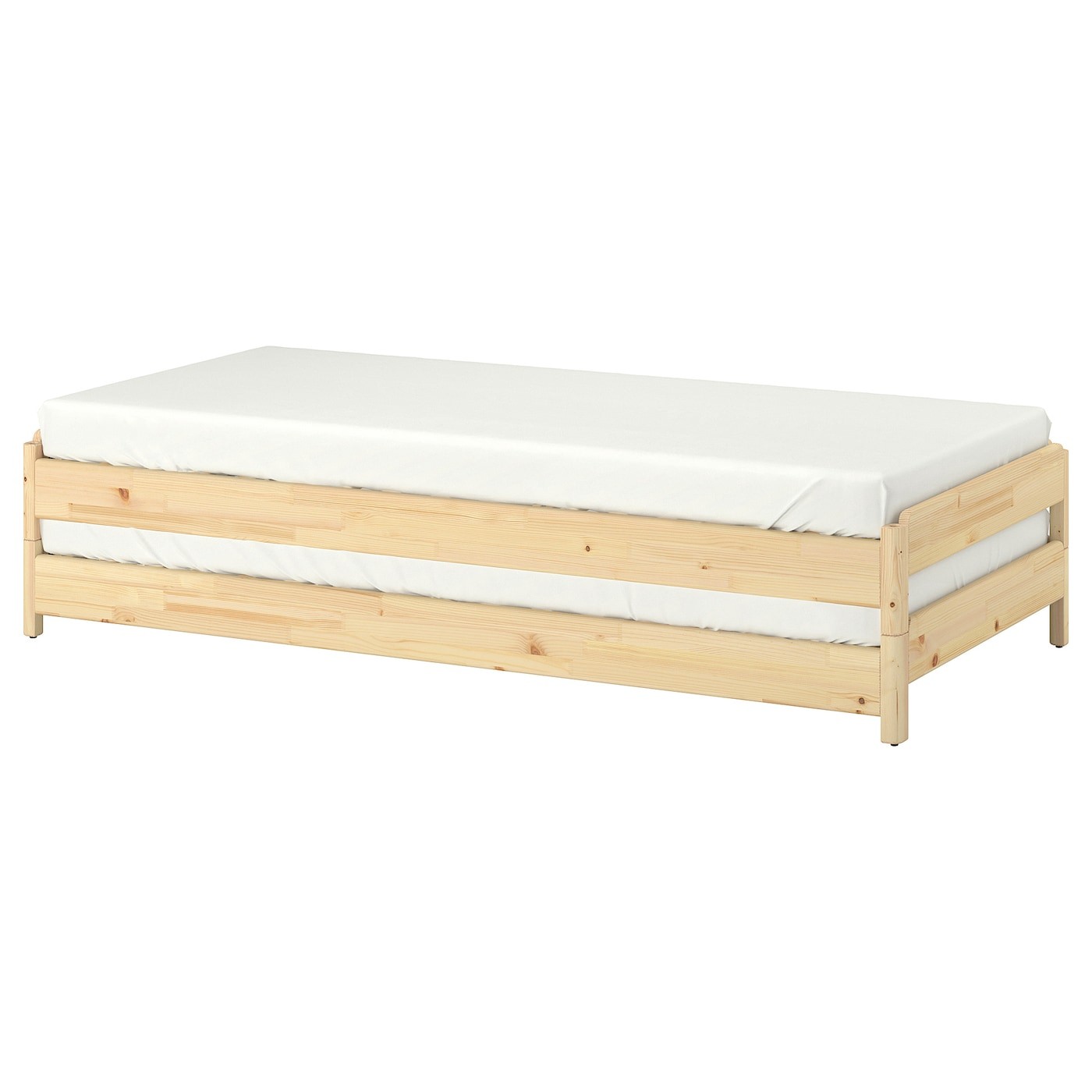 UTÅKER Stackable bed with 2 mattresses