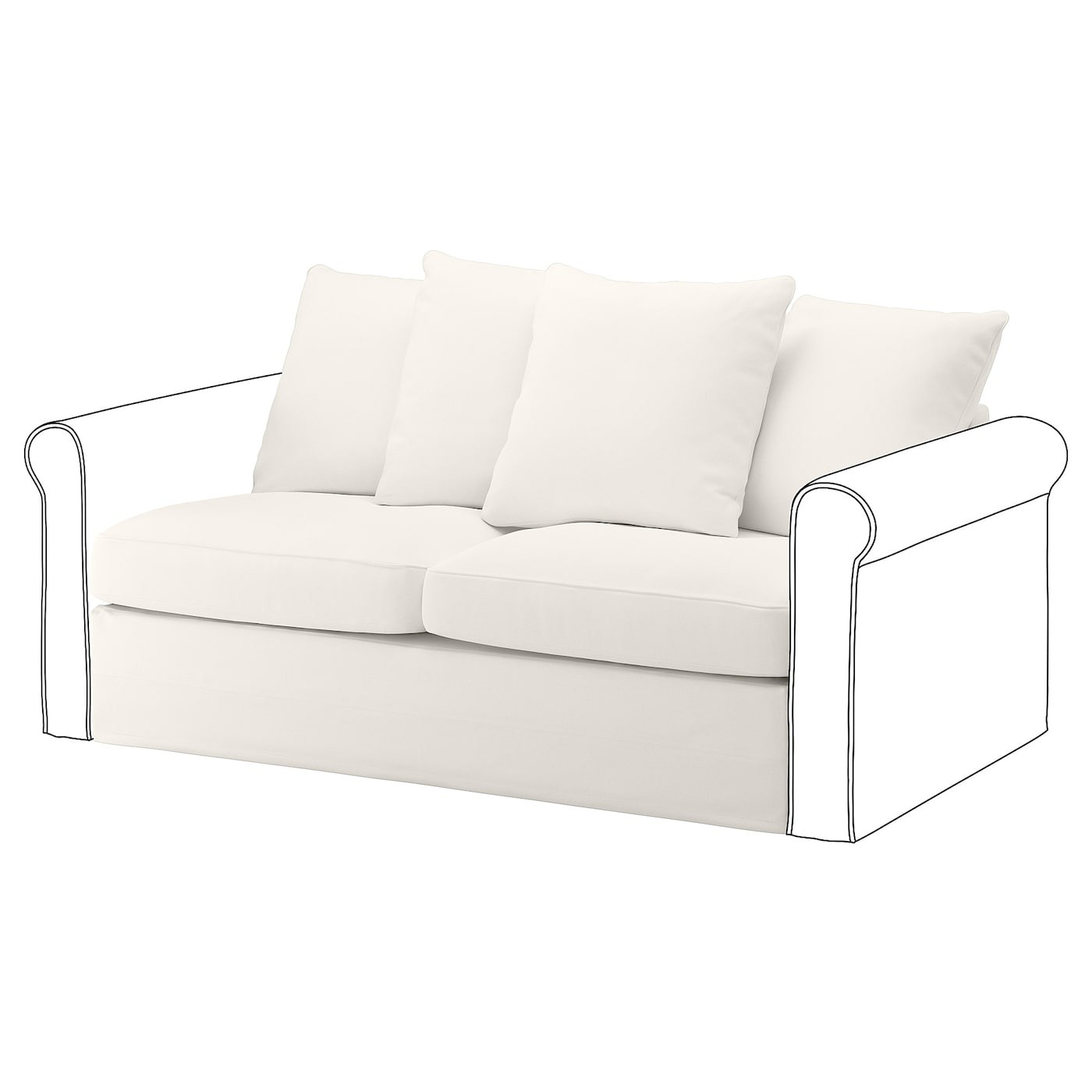 GRÖNLID 2-seat sofa-bed section