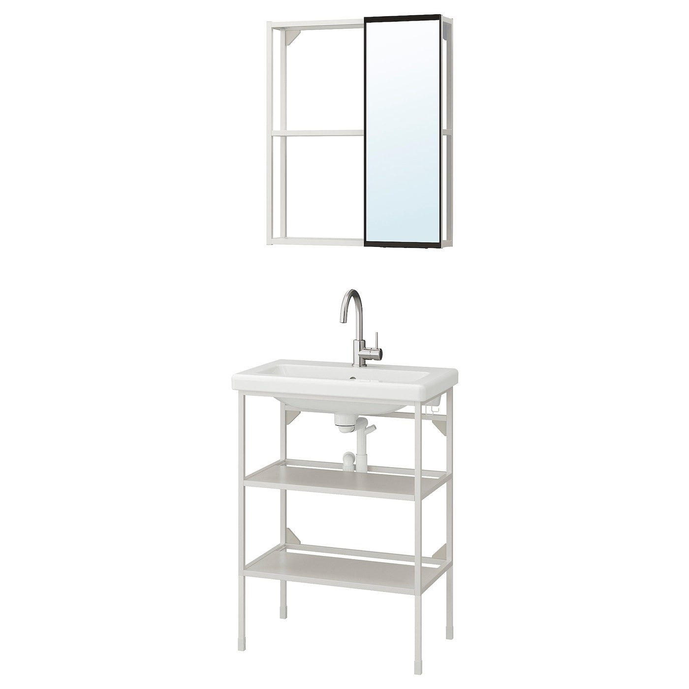 ENHET / TVÄLLEN Bathroom furniture, set of 9