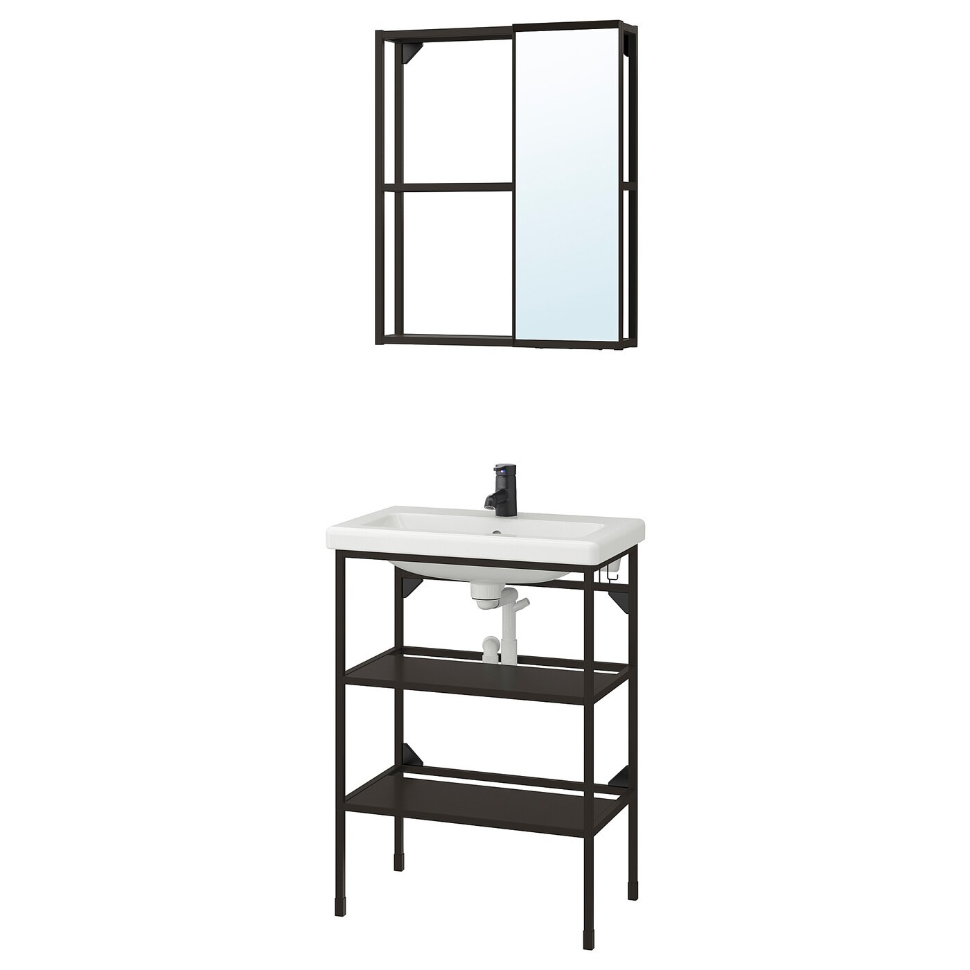 ENHET / TVÄLLEN Bathroom furniture, set of 9