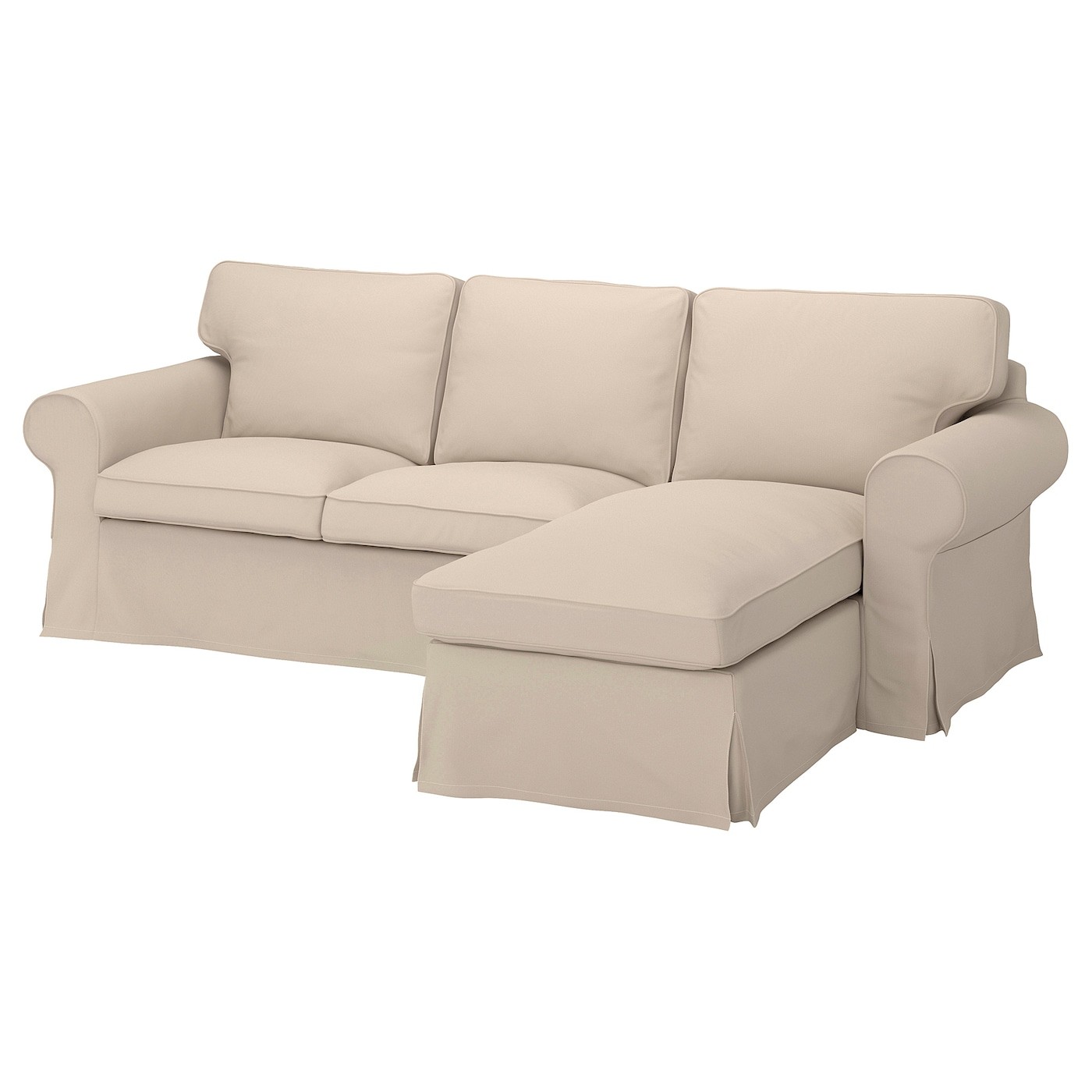 EKTORP 3-seat sofa with chaise longue