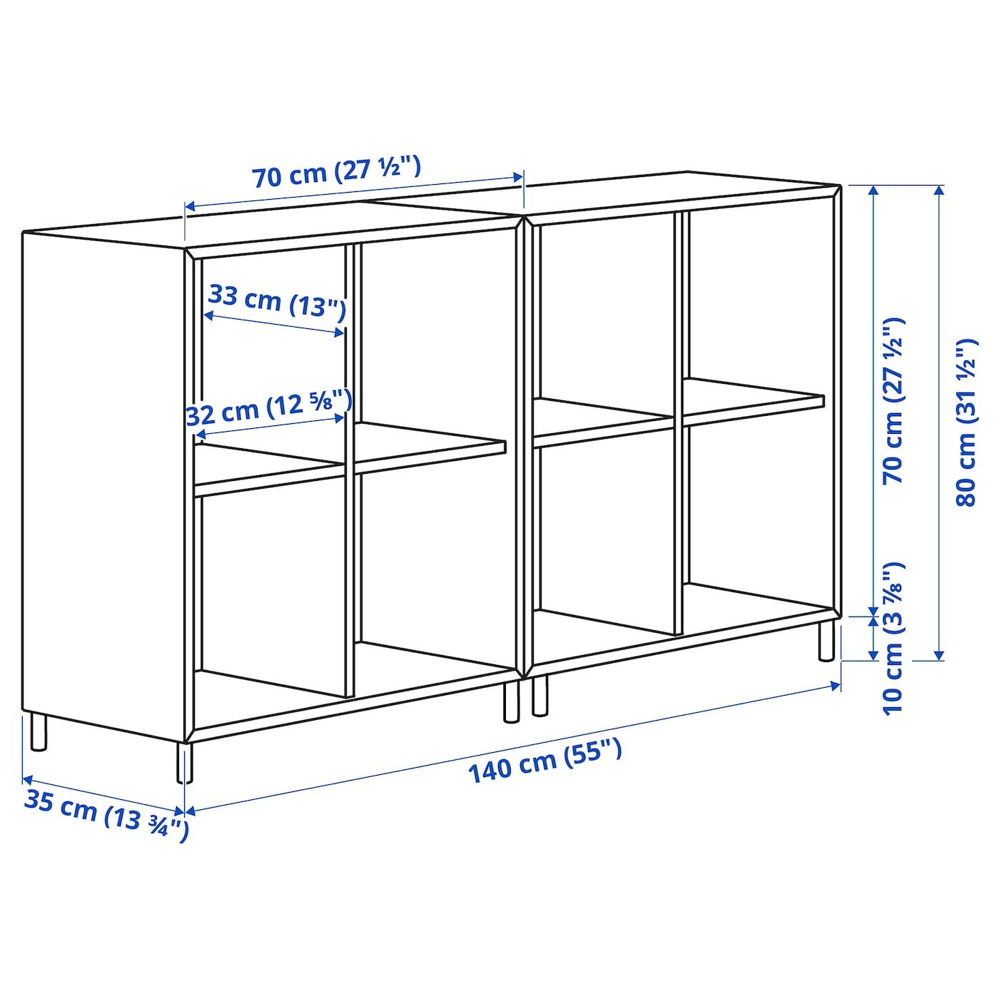 EKET Cabinet combination with legs