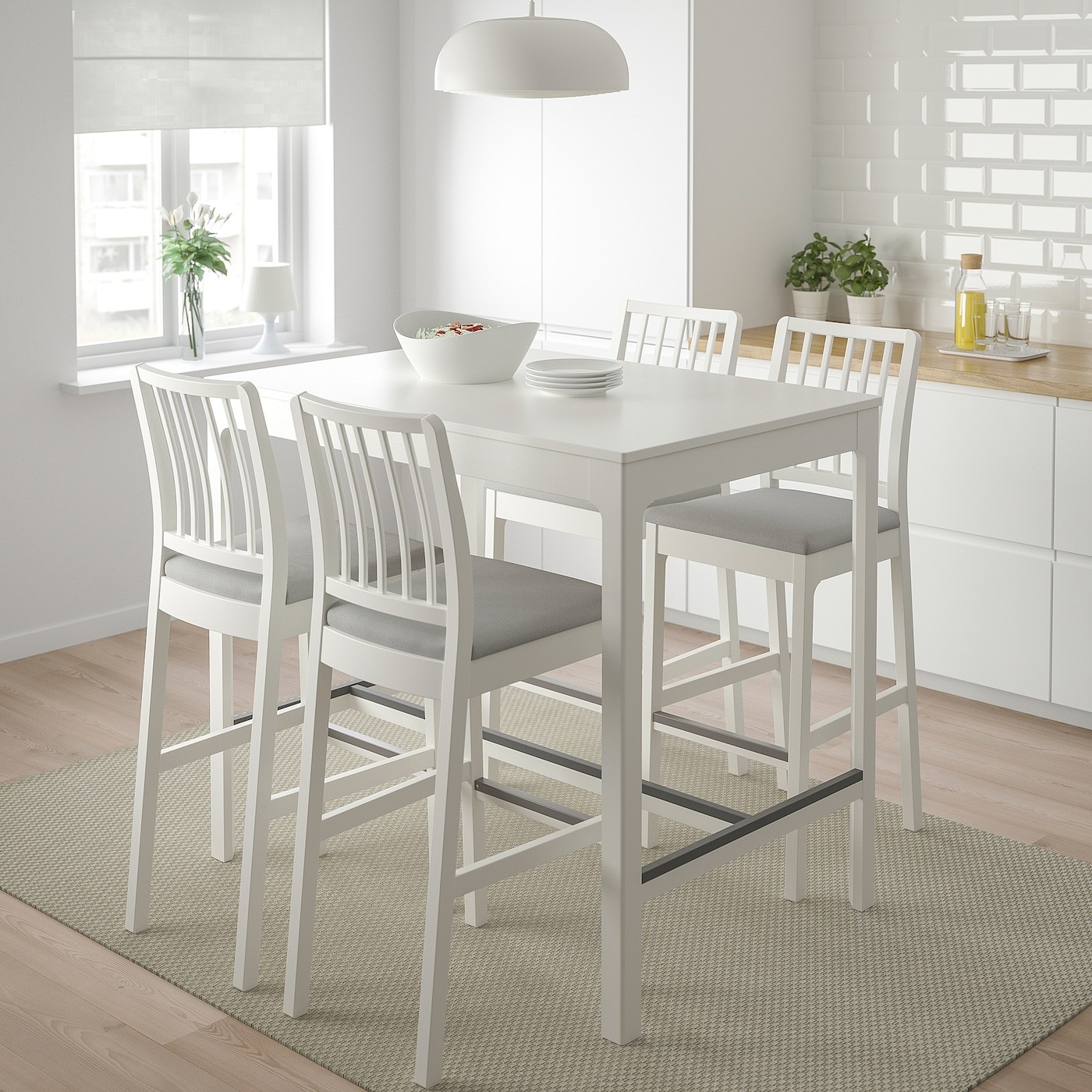 EKEDALEN Bar stool with backrest