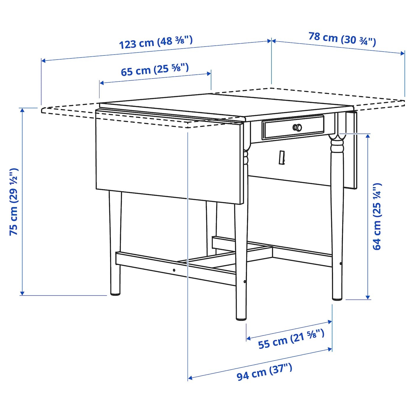 INGATORP Drop-leaf table