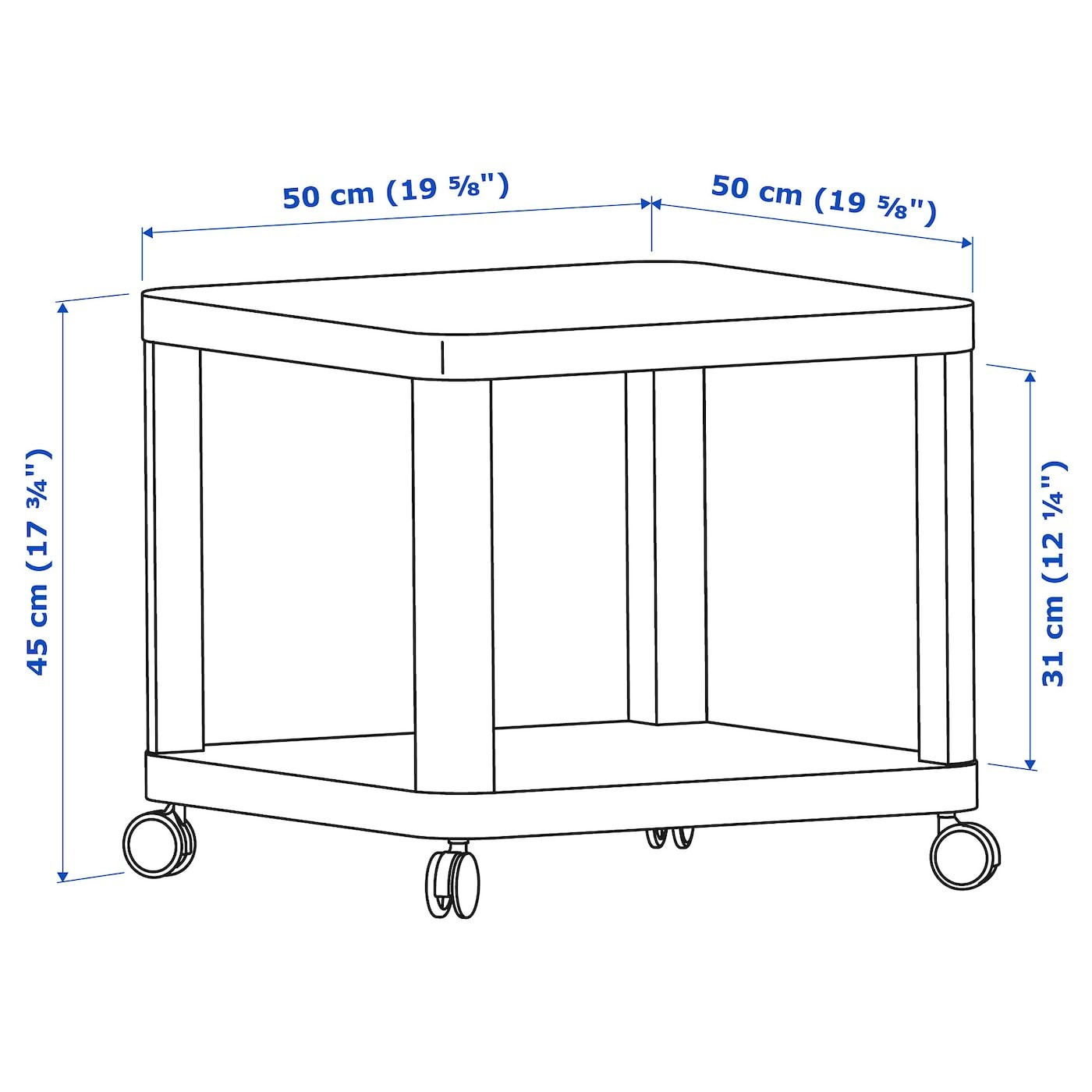 TINGBY Side table on castors