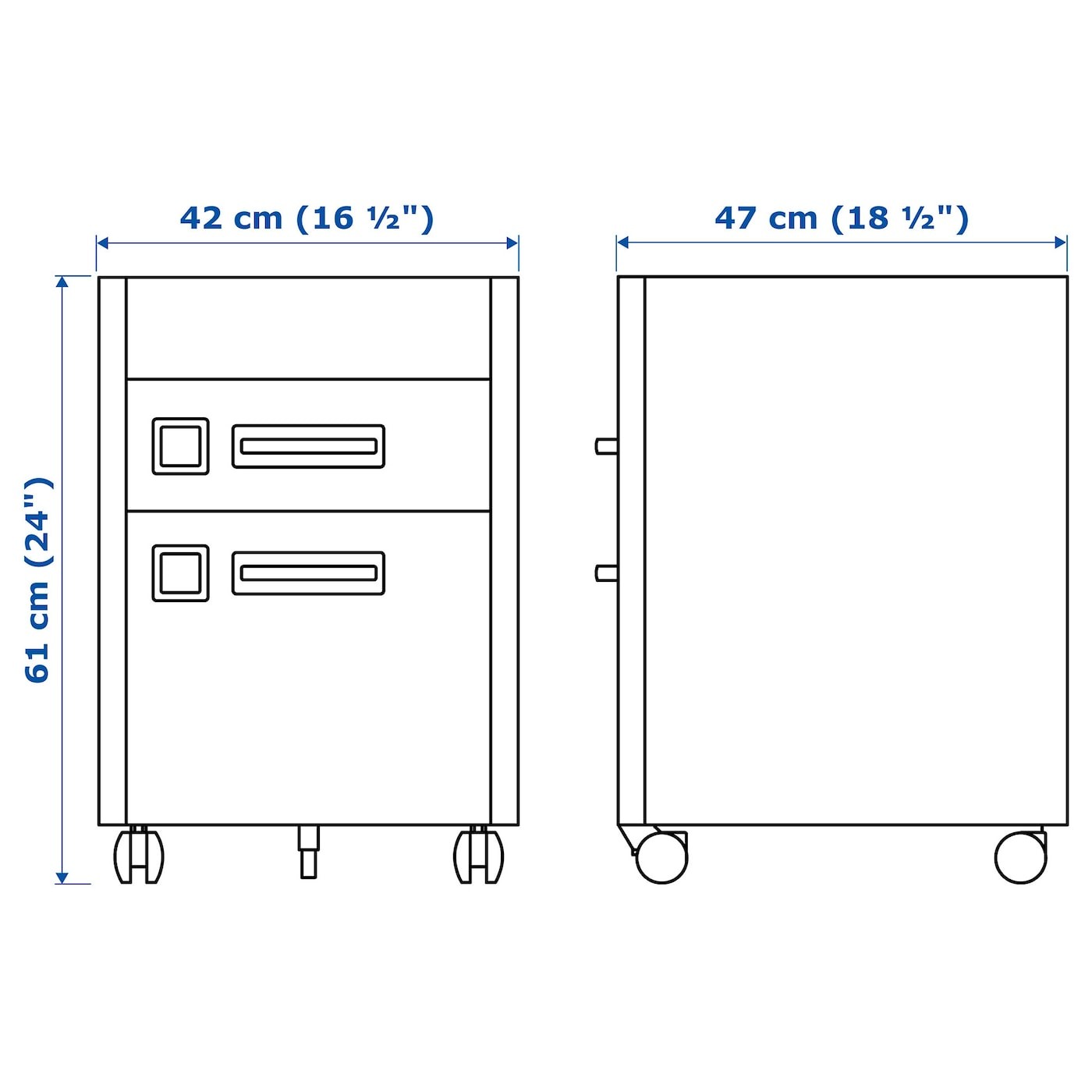 IDÅSEN Drawer unit with smart lock