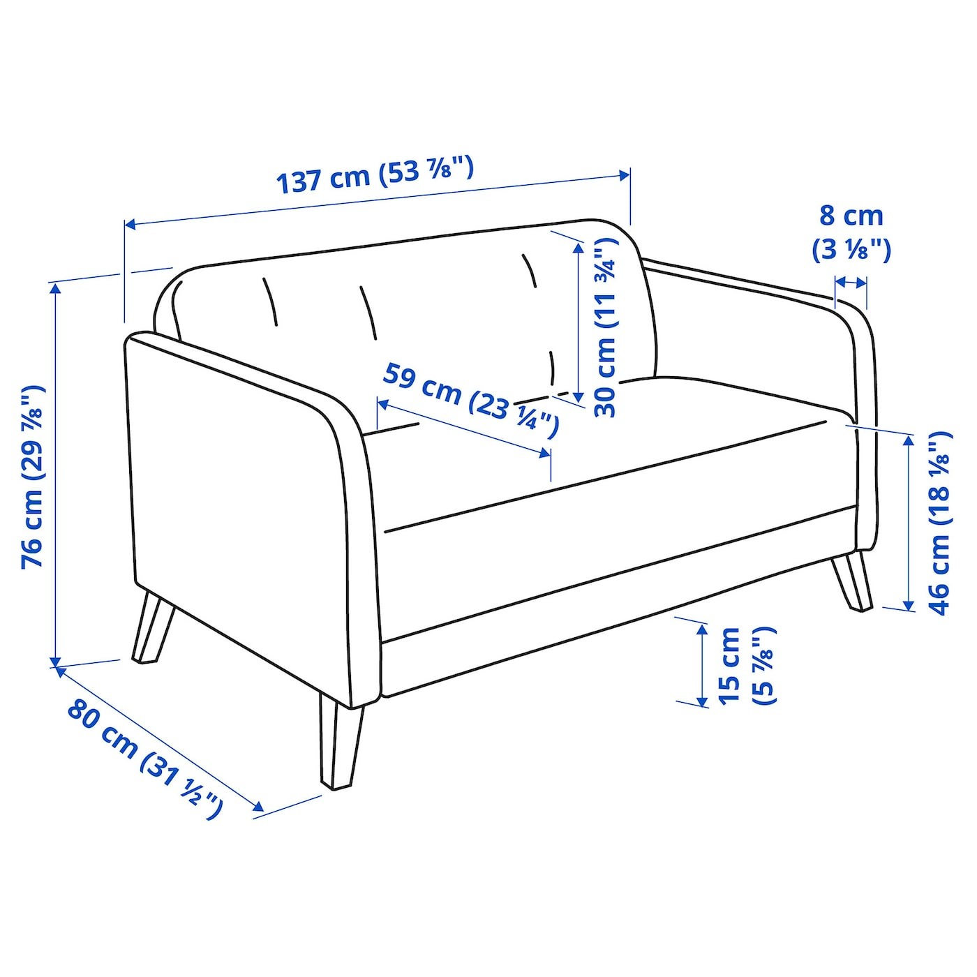 LINANÄS 2-seat sofa